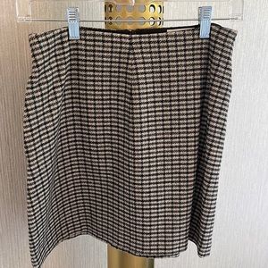 Wilfred black, tan and white checked skirt